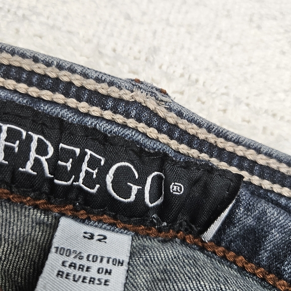 Freego women’s Denim Blue Washed Jeans size 32 low jegging slim Skinny Leg - Picture 10 of 16